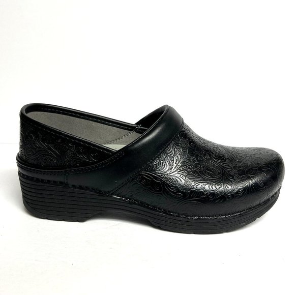 Dansko Womens Professional Tooled Clog Black EU40 M US9.5-10 - Picture 1 of 6